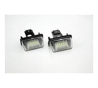 AUTO-STYLE Set LED License Plate Lights compatible with Citroën/Peugeot various models, Black