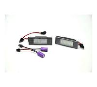 AUTO-STYLE Set LED License Plate Lights compatible with Mercedes/Nissan various models, Transparent/Green