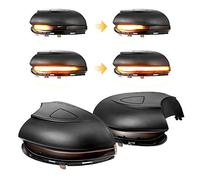 AUTO-STYLE Set LED Side-Mirror Indicators compatible with Volkswagen Jetta VI 2011- & Eos 2009- & Passat 3C 2011-2014 & CC 2008- & Beetle 2011- & Scirocco 2008- - Smoke - incl. Dynamic Running Light