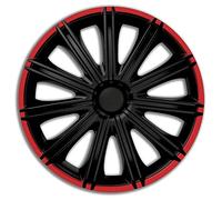 AutoStyle Set of 4 wheel covers Nero R 15-inch black/red