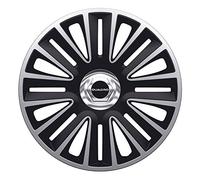 AUTO-STYLE Set wheel covers Quadro Pro 13-inch silver/black + chrome ring