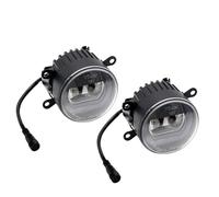 Set of semi-universal LED fog lights + 'U-Shape' daytime running lights - Diameter 90mm - ECE-R19/R87 E-mark