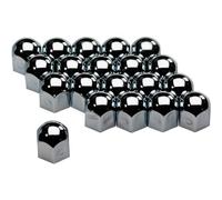 AUTO-STYLE Set universal wheel nut/bolt covers - Chrome Steel - 19mm - set of 20 pieces