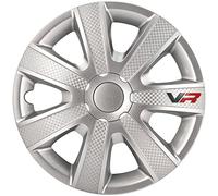 AUTO-STYLE Set wheel covers VR 15-inch silver/carbon-look/logo