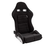 AutoStyle Sport seat 'BS5' - Black/Grey - Dual-side reclinable fibreglass back-rest - incl. slides