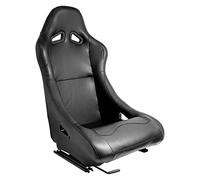 AutoStyle Sport seat 'BW' - Black Synthetic leather - Non-reclinable back-rest - incl. slides
