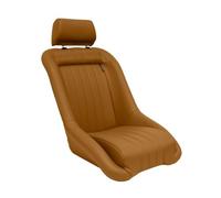 AutoStyle Sport seat 'Classic' - Beige Synthetic leather - Non-reclinable back-rest + Head-rest - incl. slides