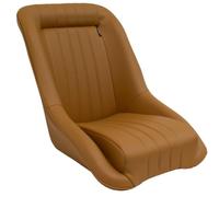 AutoStyle Sport seat 'Classic' - Beige Synthetic leather - Non-reclinable back-rest - incl. slides