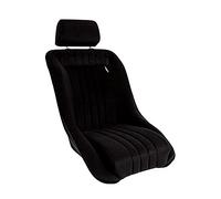 AutoStyle Sport seat 'Classic' - Black - Non-reclinable back-rest + Head-rest - incl. slides