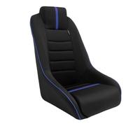 AutoStyle Sport seat 'Classic RS' - Black/Blue - Non-reclinable back-rest + Integrated head-rest - incl. slides