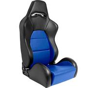 Sport seat 'Eco' - Black/Blue Synthetic leather - Left-side reclinable back-rest - incl. slides