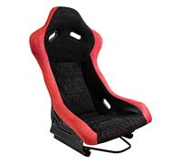 AutoStyle Sport seat 'LV' - Black/Red - Non-reclinable fibreglass back-rest - incl. slides