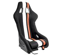 AutoStyle Sport seat 'MO' - Black/Red/White - Non-reclinable fibreglass back-rest - incl. slides