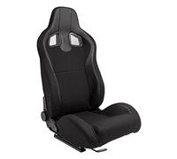 AutoStyle Sport seat 'MR' - Black Synthetic leather + Black Pine Fabric- Dual-side reclinable back-rest - incl. slides