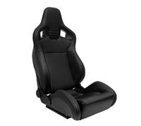 AutoStyle Sport seat 'NK' - Black Synthetic leather + Grey Fabric - Dual-side reclinable back-rest - incl. slides