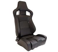 AutoStyle Sport seat 'RS6-II' - Matt-Black Synthetic leather - Dual-side reclinable back-rest - incl. slides