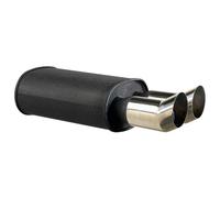 AutoStyle Steel Universal sport exhaust - 2x76mm DTM - 63,5mm connection