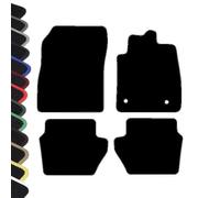 AUTOSTYLE Tailored Black Velour Carpet Car Mats to fit - Ford Puma 2019 onwards with WHITE BINDING