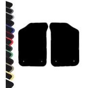 AUTOSTYLE Tailored Black Velour Carpet Car Mats to fit - MG TF from 2002-2005 with DARK GREEN BINDING