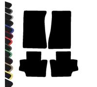 AUTOSTYLE Tailored Black Velour Carpet Car Mats to fit - Nissan Datsun 260Z from 1974-1978 with BLACK BINDING