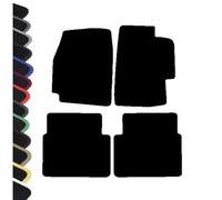 AUTOSTYLE Tailored Black Velour Carpet Car Mats to fit - Rover 45 from 2004-2005 with DARK GREY BINDING