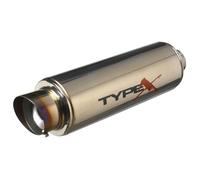 AutoStyle Universal sport exhaust Type X-50 Racing 'DualSound' - Angle Tip - Polished