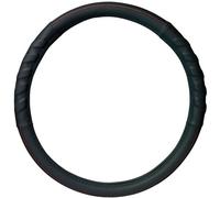 AutoStyle Universal steering wheel cover - Black Microfibre + Red stitching