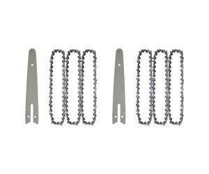AutoSwan 2pcs 1/4 Chainsaw Chain Guide 6 Inch Electric Saw Mini Chainsaw Logging Blade Pruning Chain Saw Chain Accessories