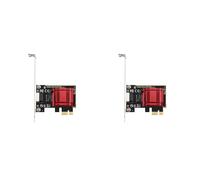AutoSwan 2X 2.5G PCI-E Network Card RTL8125B Chip Gigabit Ethernet PCIE Network Card 10/100/2500Mbps 1Gbps/2.5Gbps RJ45 LAN PC