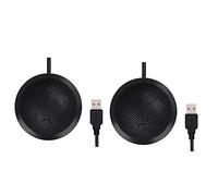 AutoSwan 2X Conference USB Microphone,Omnidirectional Condenser PC Microphone with Mute Button LED Indicator,Plug & Play,for Game