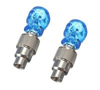 AutoSwan 2X LED Light Valve Cap Spoke Light for Bicycle Auto Bike Rim Tire Blue