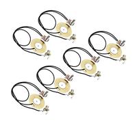 AutoSwan 6Pcs 50MM Guitar Pickup Piezo Transducer Prewired Amplifier with 6.35MM Output Jack