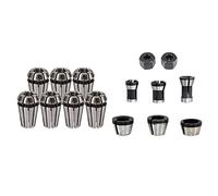 AutoSwan 7Pcs 1-7mm ER11 Collet Chuck Tool Bits Holder Spring Collet with 8 Pcs Router Collet Set Chuck Heads Adapter