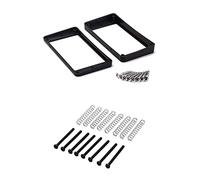 AutoSwan 8 Pcs M2.5X32mm Electric Guitar Humbucker Pickups Screw and Spring & 2PCS Black Curved Humbucker Pickups Frame Rings