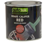 Autotek ATOOCALR250 Tin Brake Caliper Brush-On Paint, 250 ml, Red