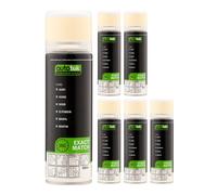 Autotek Exact Match Fast Drying Aerosol Spray Paint Ford Ivory 300ml x6