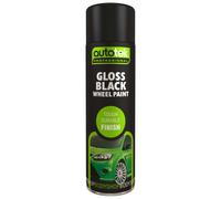 Autotek Professional Tough Durable Finish Spray Paint, Gloss Black Wheel Paint, 500 ml