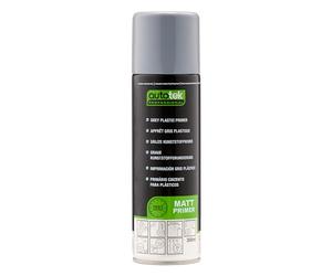 Autotek Professional Expertly Formulated Acrylic Based Primer Spray Paint, Grey Plastic Primer, 300 ml