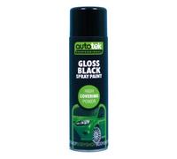 Autotek Professional High Covering Power Spray Paint, Gloss Black, 500 ml