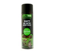 (Pack of 2) Autotek MATT BLACK 500ml Acrylic Formula Spray Paint For Plastic Metal Wood