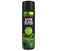 Autotek Professional High Covering Power Spray Paint, Satin Black, 500 ml