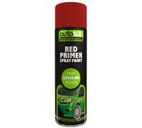 RED PRIMER (PACK OF 3) Autotek 500ml Acrylic Spray paint High Build for Metal, Plastic,