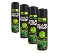 Autotek Professional Textured Finish Spray Paint, Truck Bed Liner Black, 500 ml (Pack of 4)