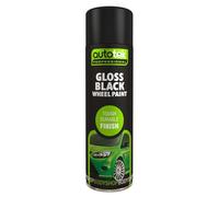 Autotek Professional Tough Durable Finish Spray Paint, Gloss Black Wheel Paint, 500 ml