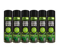 Autotek Stone Black Guard Protects Against Chips Aerosol Spay Paint 500ml x6