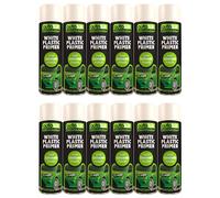 AutoTek White Plastic Primer Multi-Purpose Aerosol Spay Paint 500ml x12