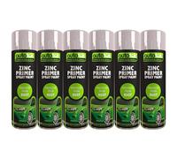 AutoTek Zinc Primer Multi-Purpose Aerosol Spay Paint 500ml x6