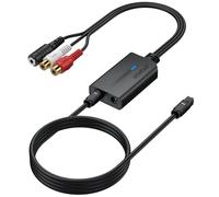 AUTOUTLET 192kHz DAC Optical to RCA & 3.5mm Converter | SPDIF Toslink Digital to Analogue Audio Adapter for HD TV, Blu-Ray, Game Consoles