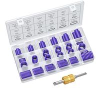 AUTOUTLET 270 PCS O Rings Kit Purple 18 Sizes Car Air Conditioning O-Ring Assortment Set with Valve Core Removal Tool for Door, Window, Electric Appliance, Bearing, Pump, Roller Auto, Home Appliances