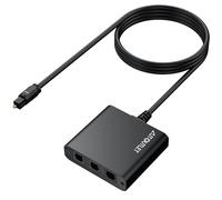 AUTOUTLET 3-Way SPDIF Toslink Optical Digital Audio Splitter, 1 Male Input to 3 Female Outputs, 1m Optical Cable, Supports LPCM 2.0/DTS/Dolby-AC3, for Home Theater, PS4, Xbox, Soundbars